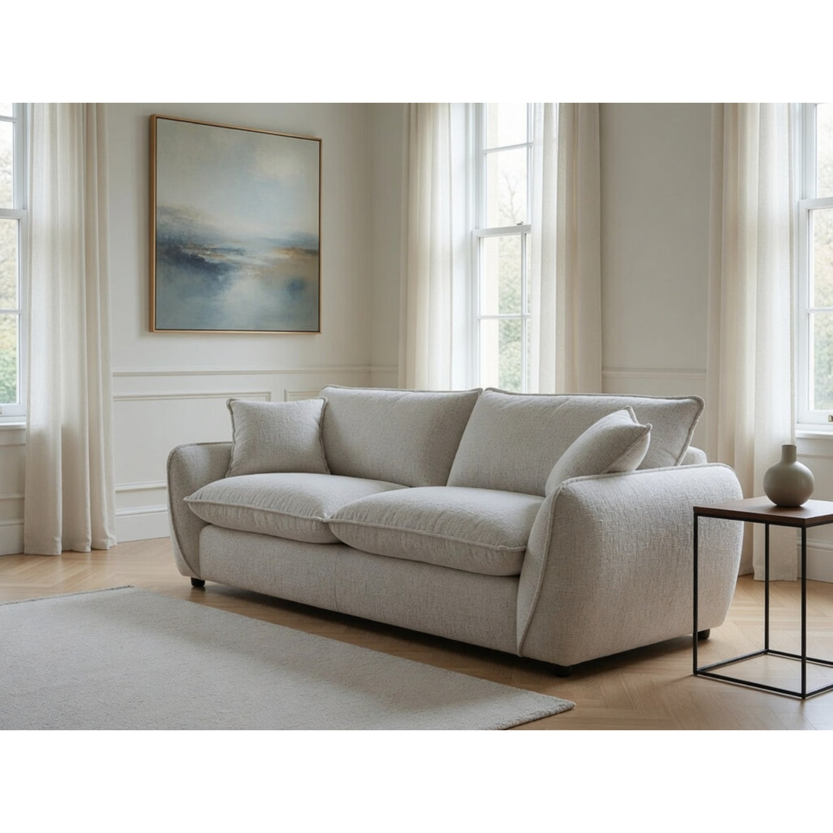 Berlin Sofa 3 Seater In Beige
