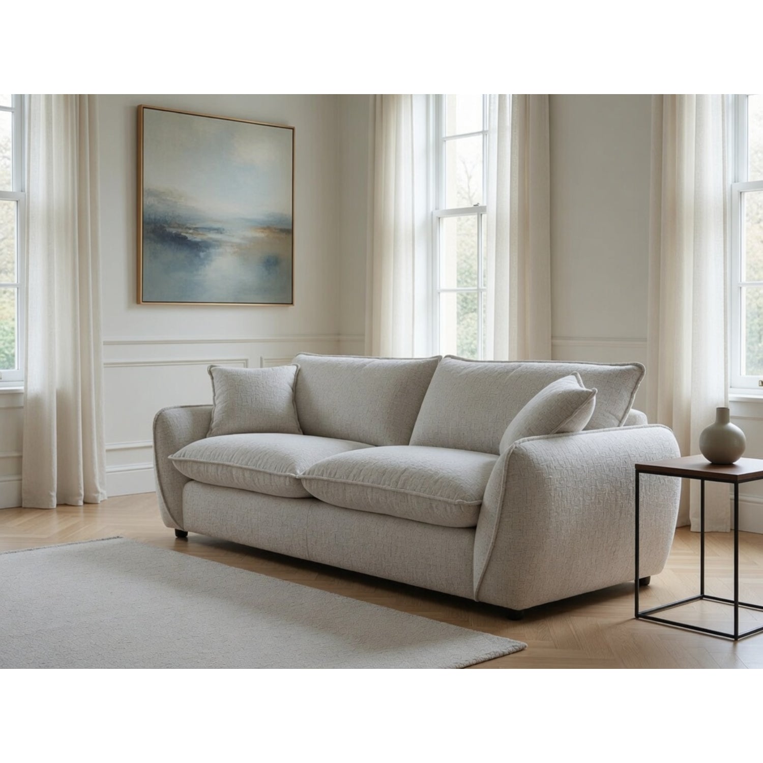 Berlin Sofa 3 Seater In Beige