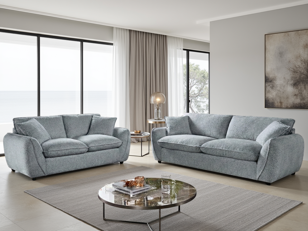 Berlin Sofa 3+2 Set In Grey