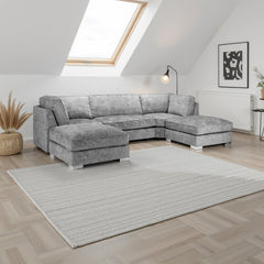 Bishop Fullback Sofa Platinum U Shape Corner
