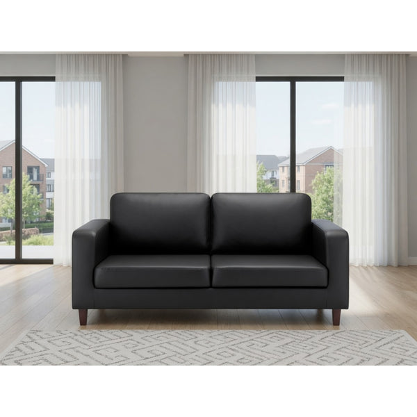 Box Sofa 3 Seater in  Black