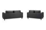 Box Sofa 3+2 Set in Black