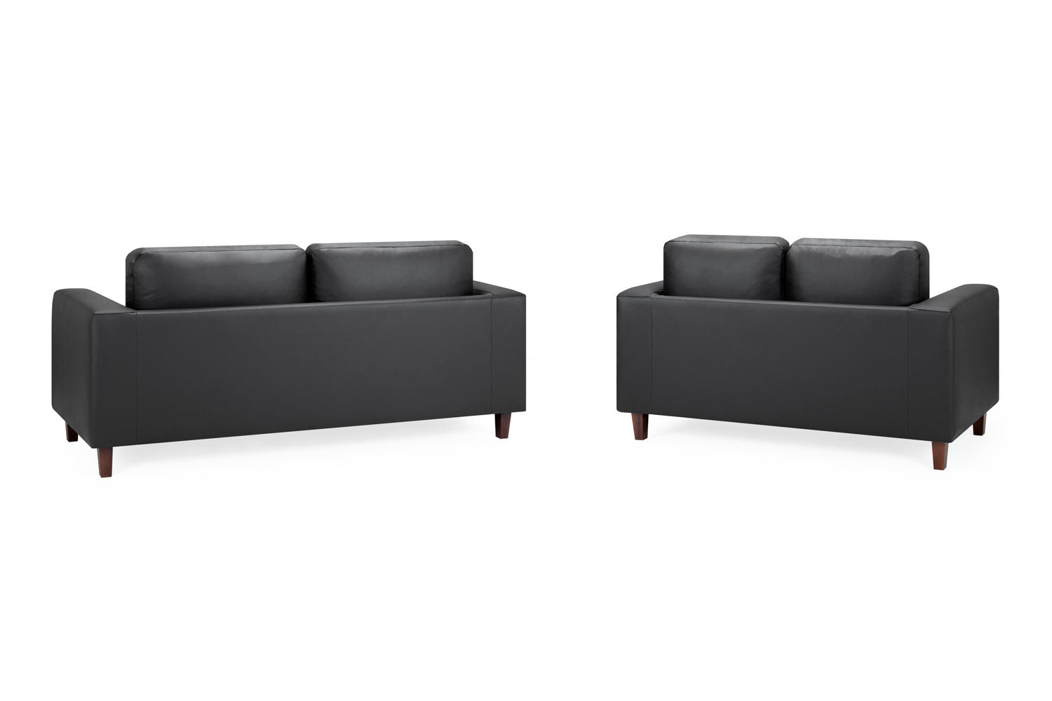 Box Sofa 3+2 Set in Black