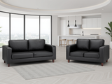 Box Sofa 3+2 Set in Black