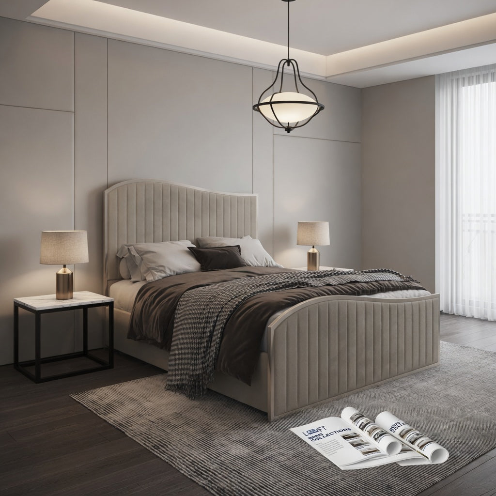 Darlington Upholstered Soft Velvet Metal Designer Bed Frame