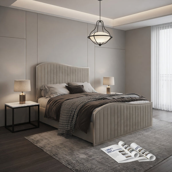 Darlington Upholstered Soft Velvet Metal Designer Bed Frame