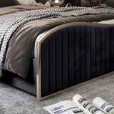 Darlington Upholstered Soft Velvet Metal Designer Bed Frame
