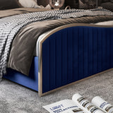 Darlington Upholstered Soft Velvet Metal Designer Bed Frame