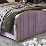 Darlington Upholstered Soft Velvet Metal Designer Bed Frame