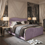 Darlington Upholstered Soft Velvet Metal Designer Bed Frame