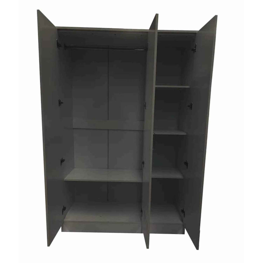 Chelsea Black 3 Door Wardrobe 120cm