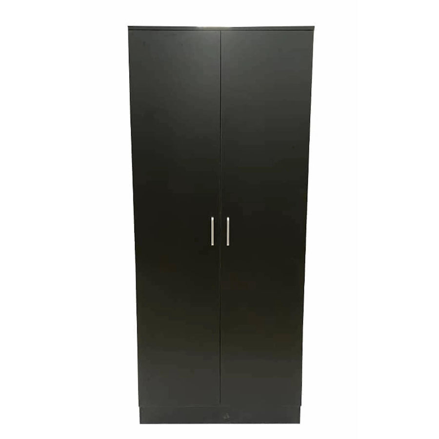 Chelsea Black 2 Door Wardrobe 80cm - image 3