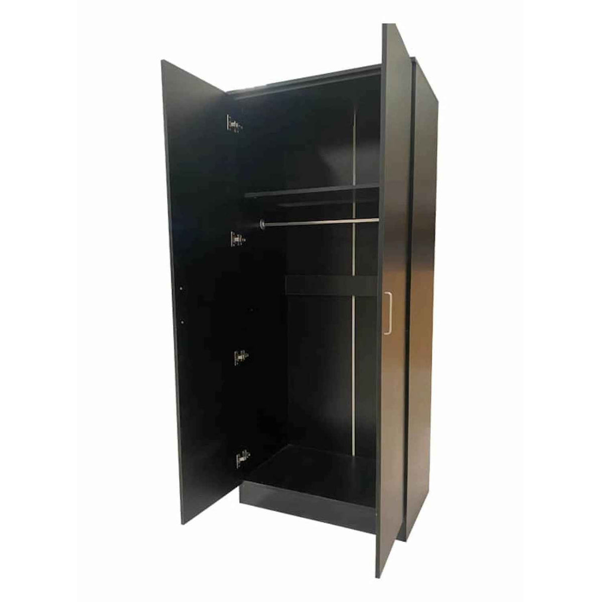Chelsea Black 2 Door Wardrobe 80cm
