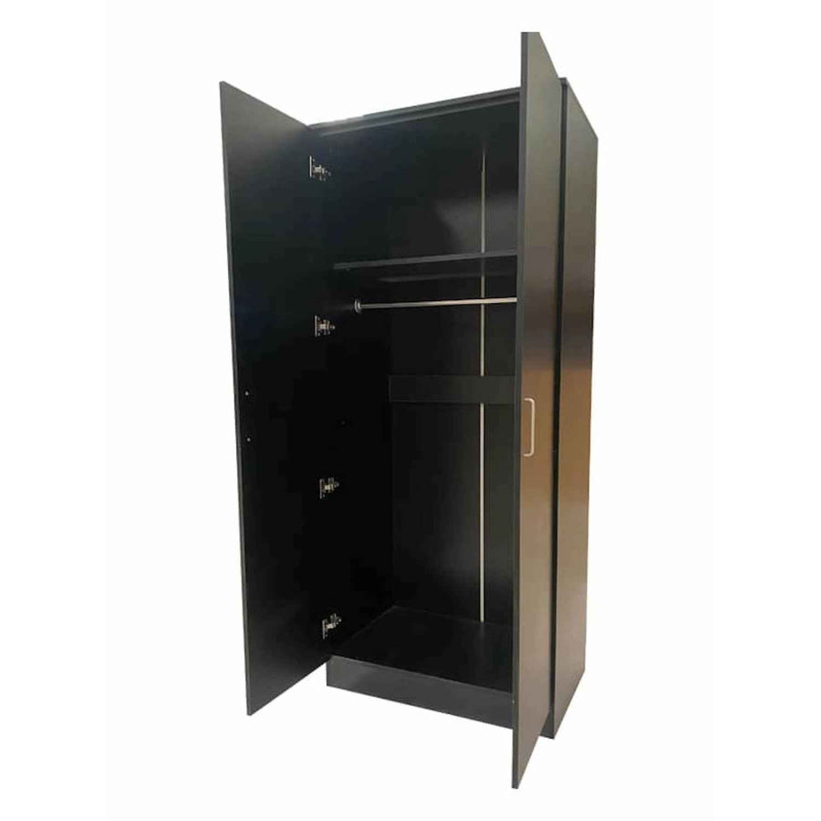 Chelsea Black 2 Door Wardrobe 80cm