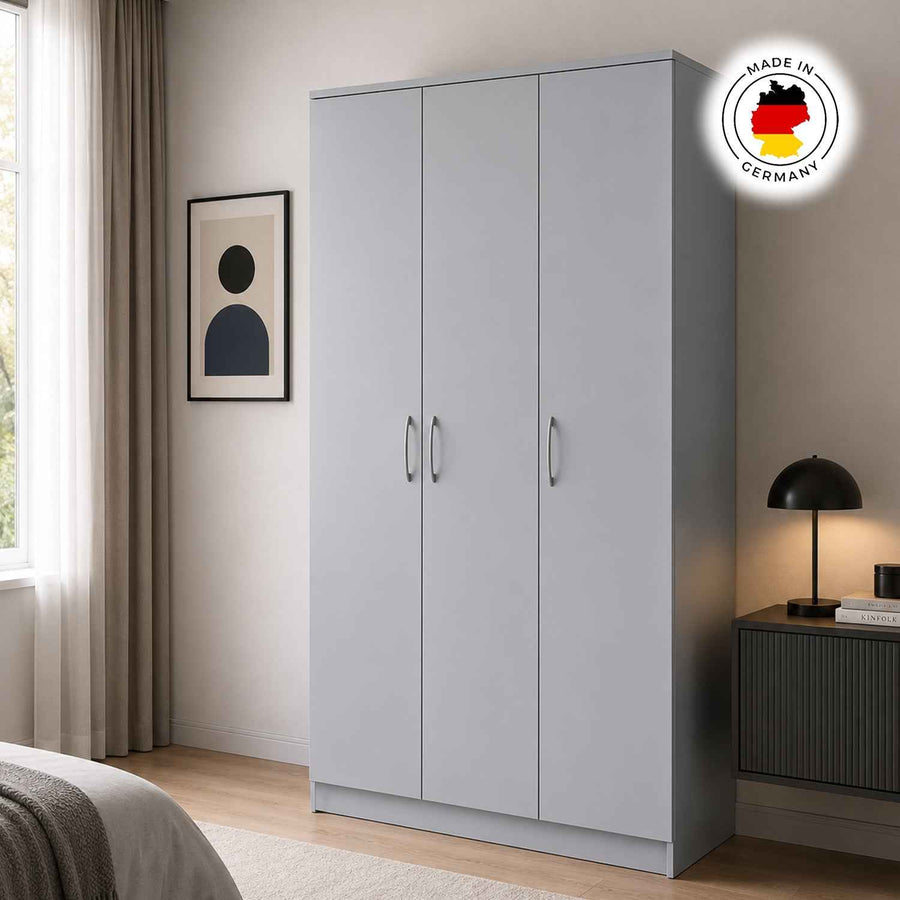 Chelsea Grey 3 Door Wardrobe 120cm