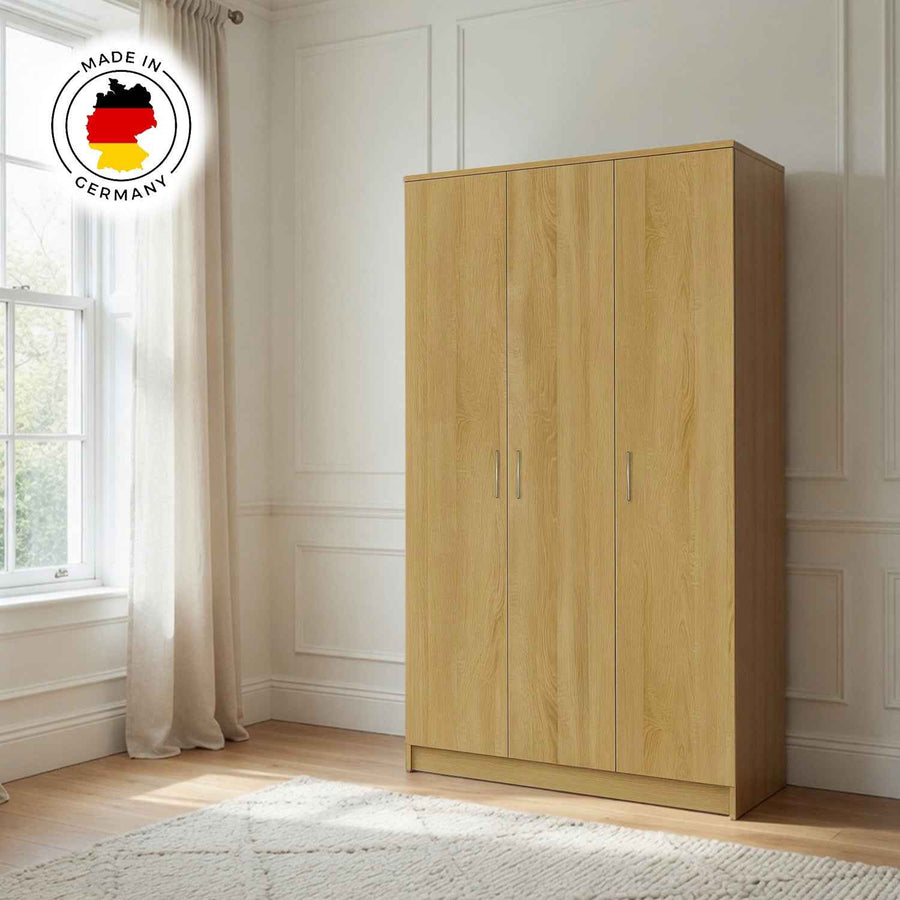 Chelsea Oak 3 Door Wardrobe 120cm