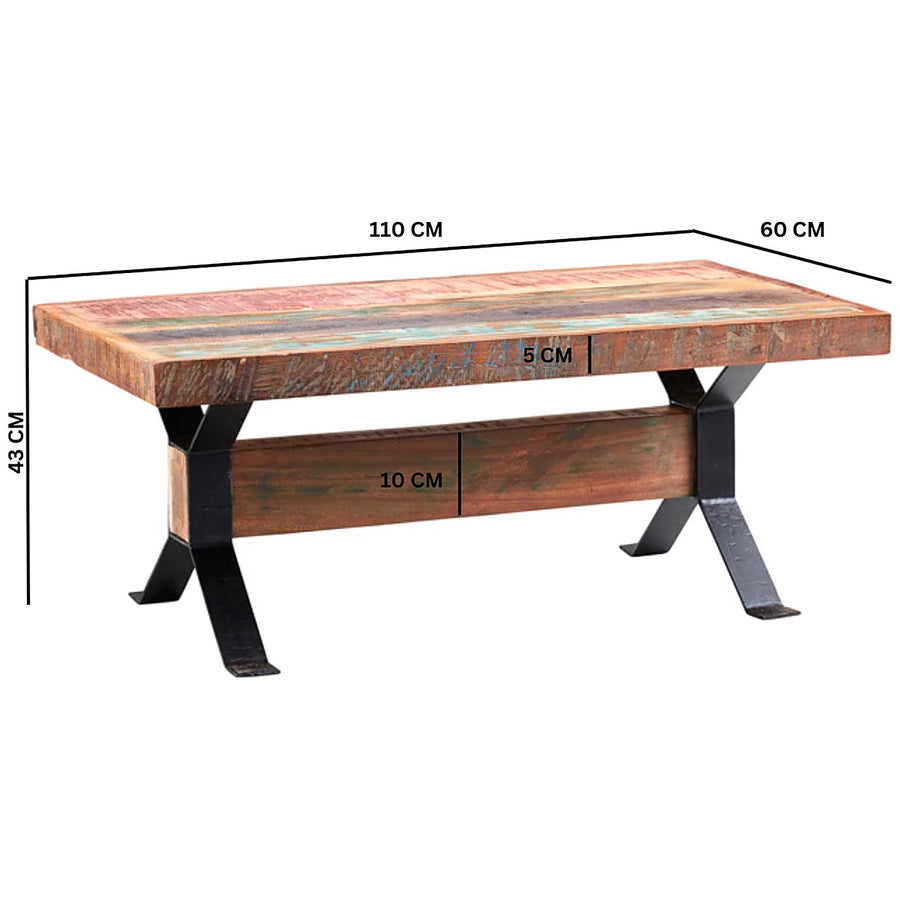 Saltmere Reclaimed Boat Wood Coastal Coffee Table - image 5