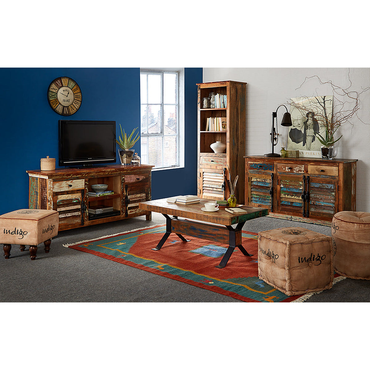 Saltmere Reclaimed Boat Wood Coastal Coffee Table