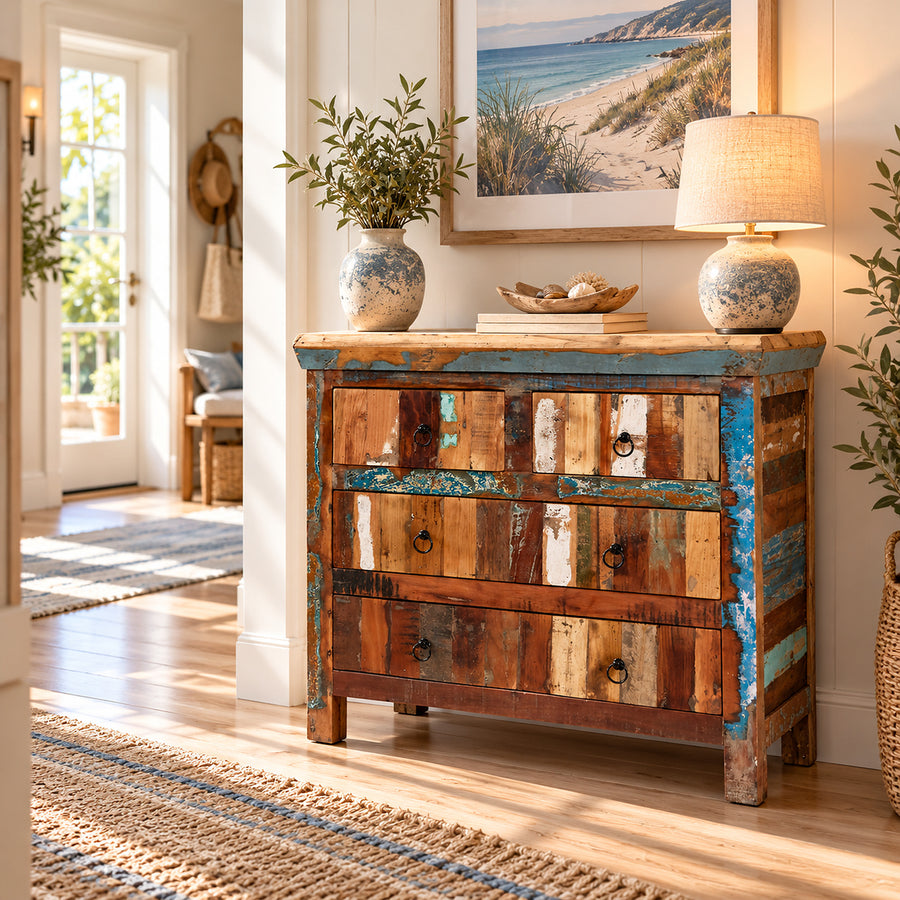 Saltmere Reclaimed Wood Coastal 4 Drawer Chest - image 3