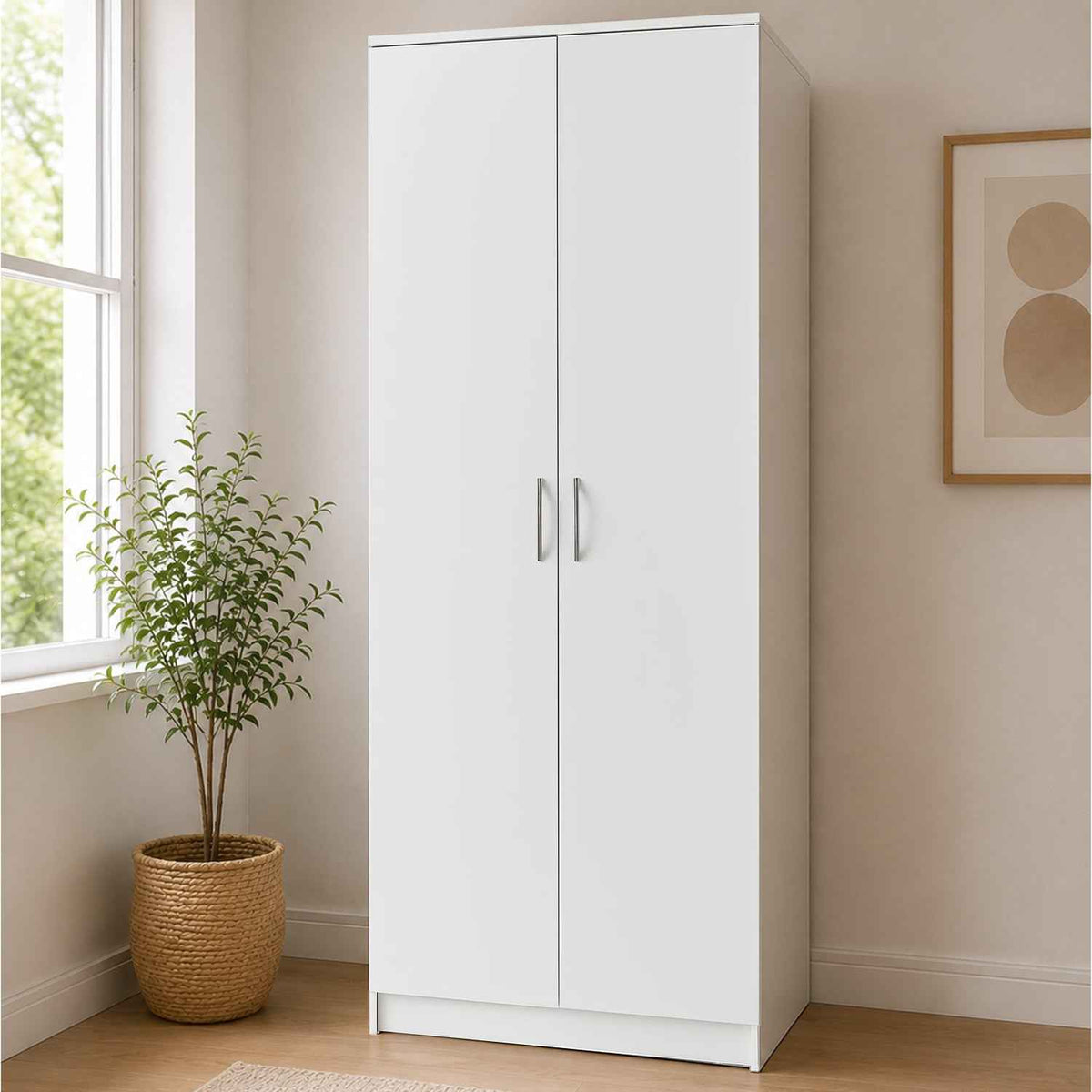 Chelsea White 2 Door Wardrobe 80cm