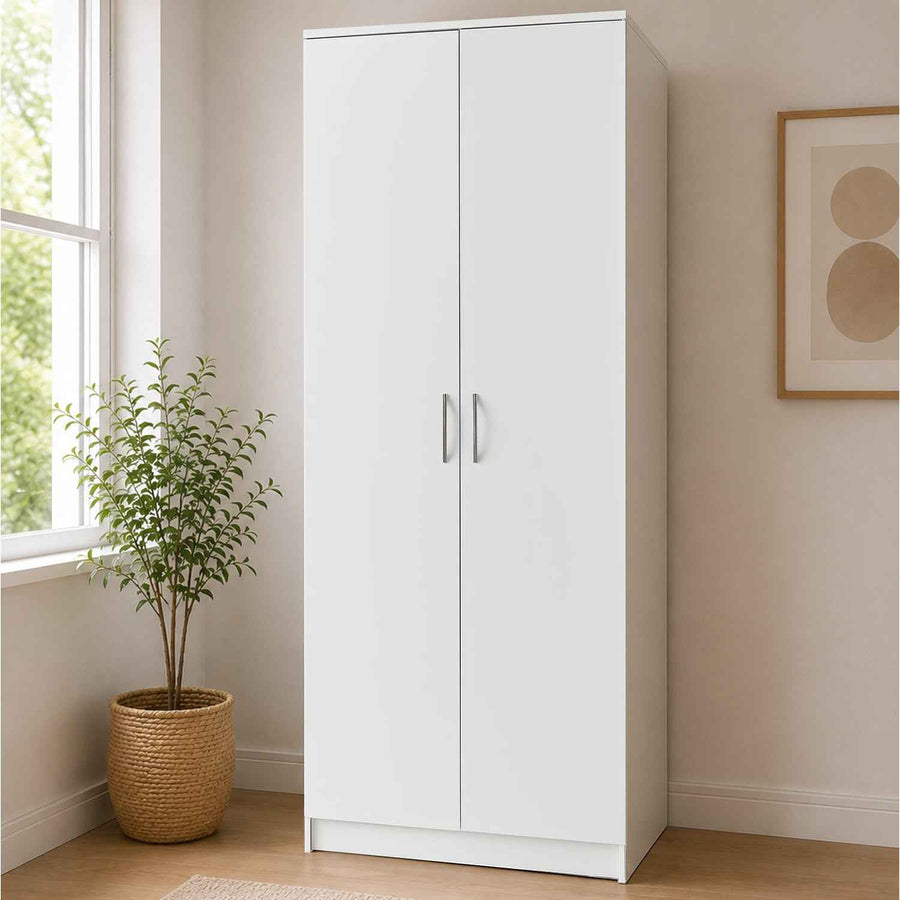 Chelsea White 2 Door Wardrobe 80cm