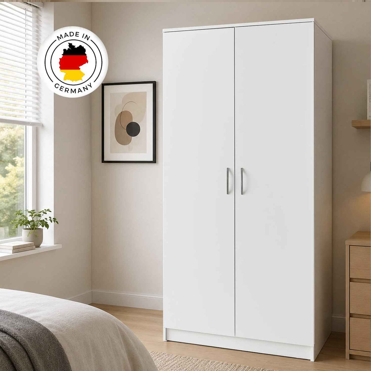 Chelsea White 2 Door Wardrobe 80cm