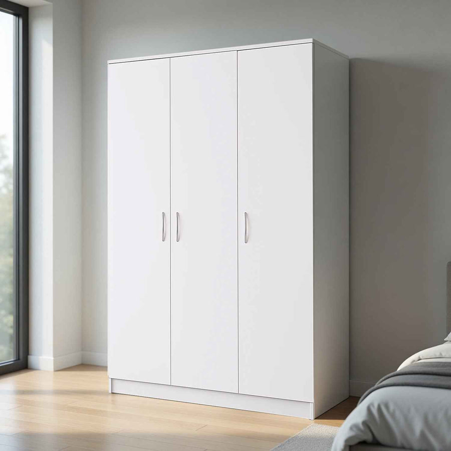Chelsea White 3 Door Wardrobe 120cm