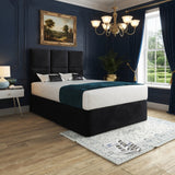 Dime Upholserted Floorstanding Headboard With Divan Designer Bed Frame