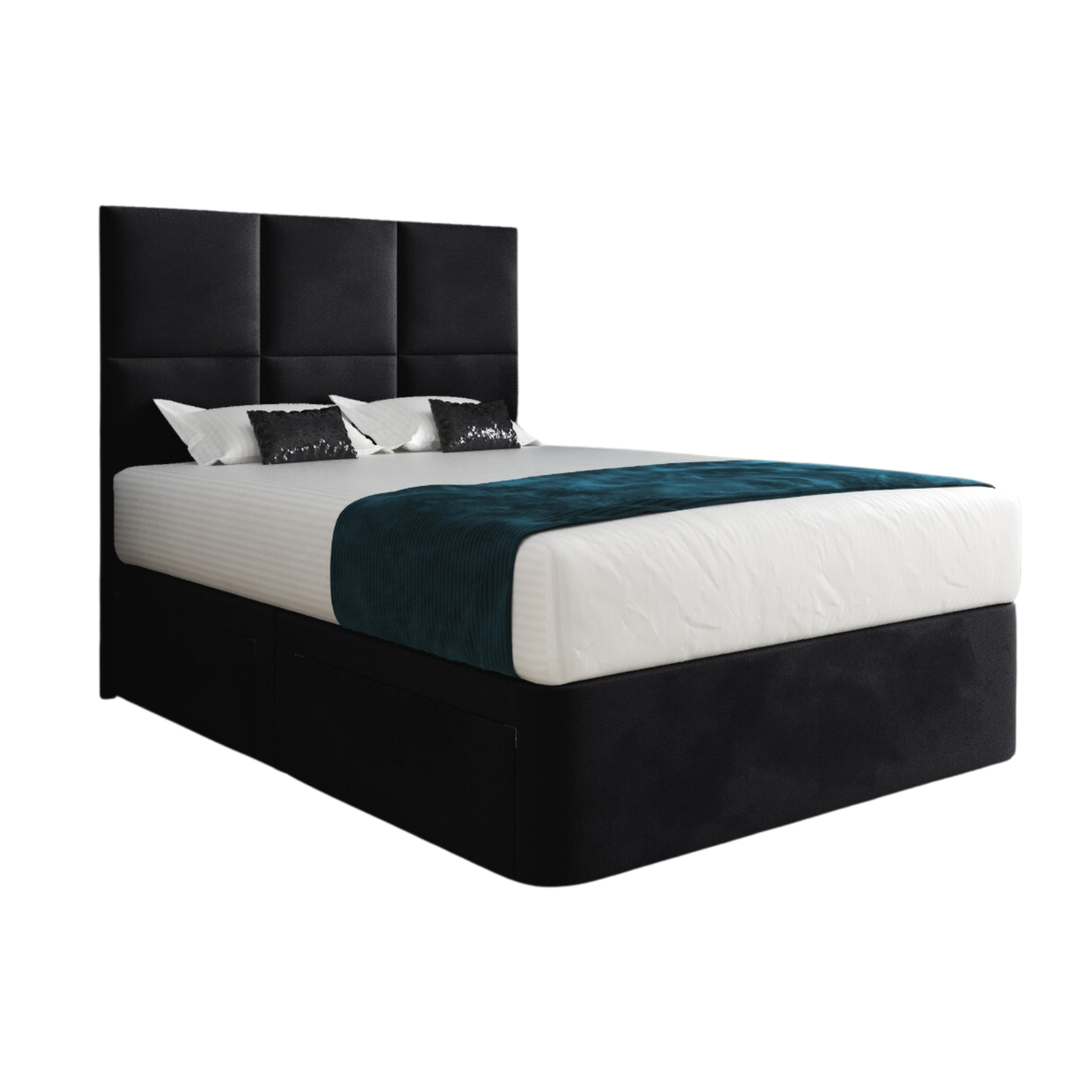 Caprio Upholserted Floorstanding Headboard With Divan Bed Frame