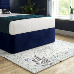 Dime Upholserted Floorstanding Headboard With Divan Designer Bed Frame