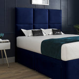 Dime Upholserted Floorstanding Headboard With Divan Designer Bed Frame