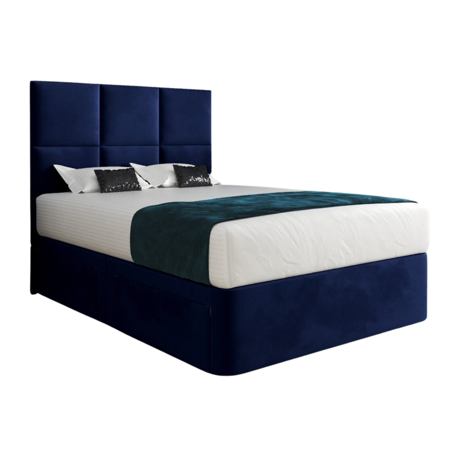 Caprio Upholserted Floorstanding Headboard With Divan Bed Frame