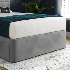 Dime Upholserted Floorstanding Headboard With Divan Designer Bed Frame