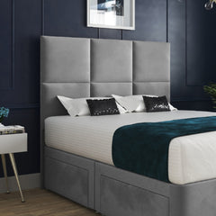 Dime Upholserted Floorstanding Headboard With Divan Designer Bed Frame