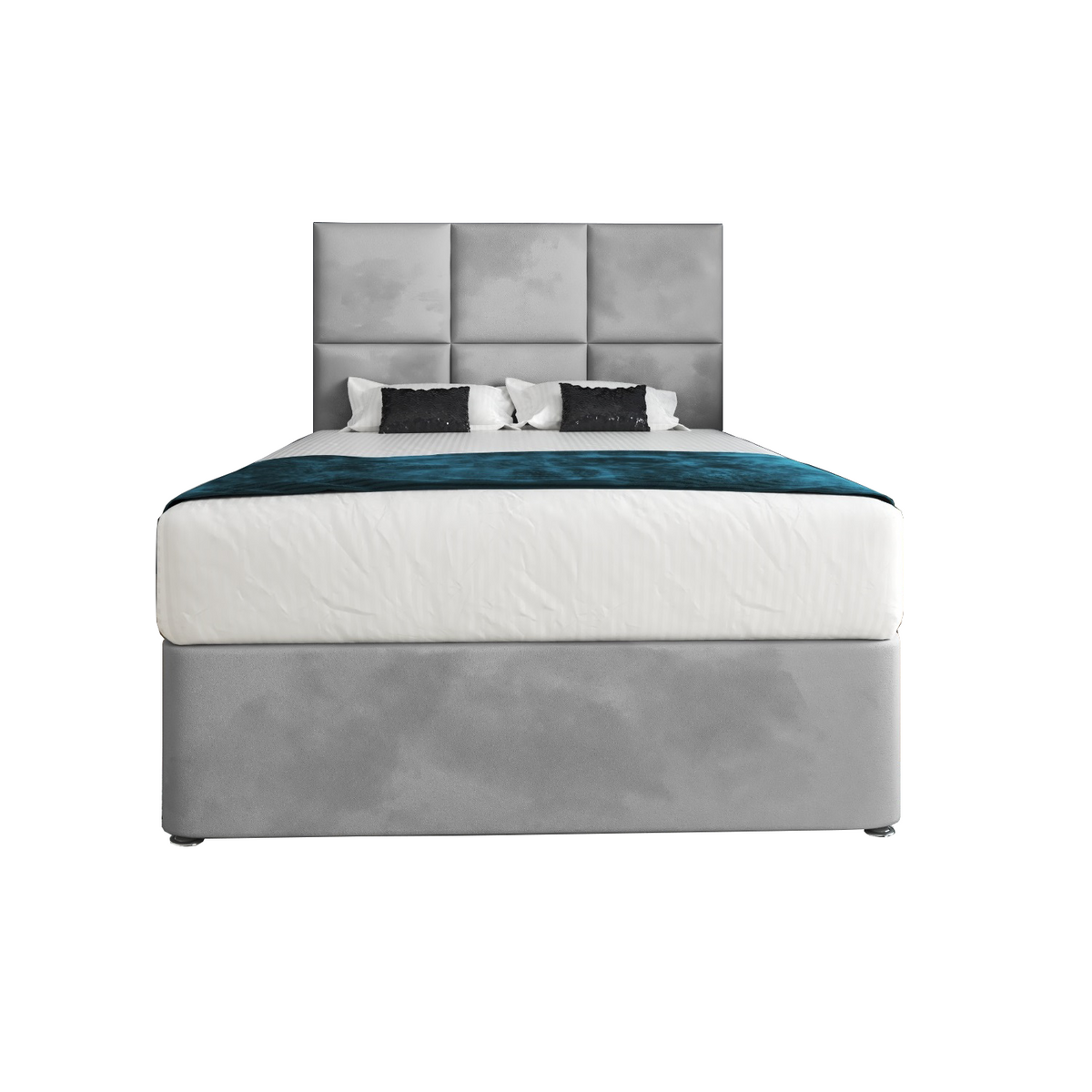 Caprio Upholserted Floorstanding Headboard With Divan Bed Frame