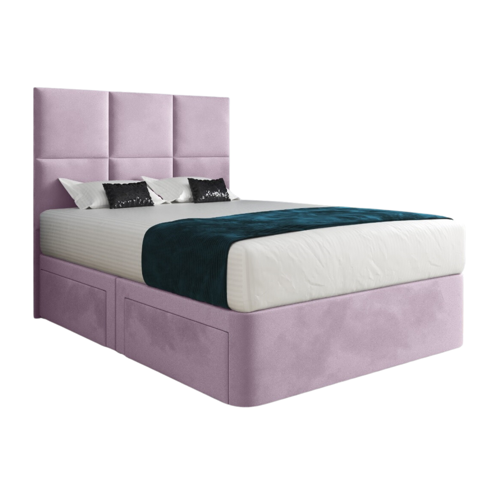 Caprio Upholserted Floorstanding Headboard With Divan Bed Frame