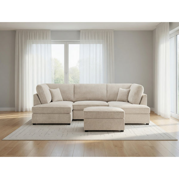 Carnaby Sofa Boucle U Shape Corner in Beige