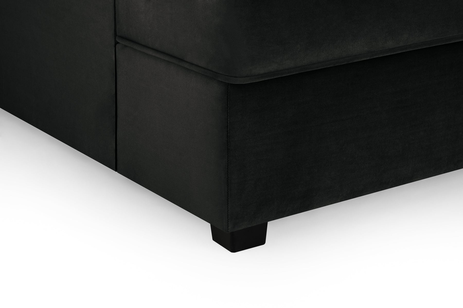 Carnaby Sofa Plush U Shape Corner in  Black