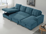 Como Sofabed U Shape Corner In Blue