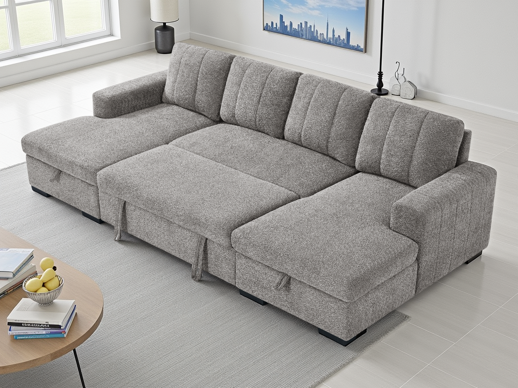 Como Sofabed U Shape Corner In Grey