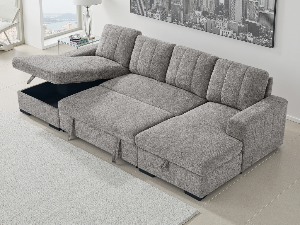 Como Sofabed U Shape Corner In Grey