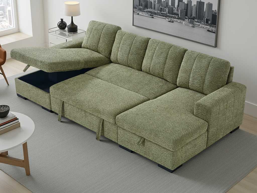 Como Sofabed U Shape Corner In Green