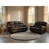Conrad Manual Recliner Sofa 3+2 Set In Brown