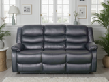 Conrad Manual Recliner Sofa 3 Seater In Black