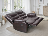 Conrad Manual Recliner Sofa  2 Seater In Brown