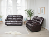 Conrad Manual Recliner Sofa 3+2 Set In Brown