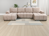 Shanghai LuxuryU Shape Corner Sofabed In  Beige