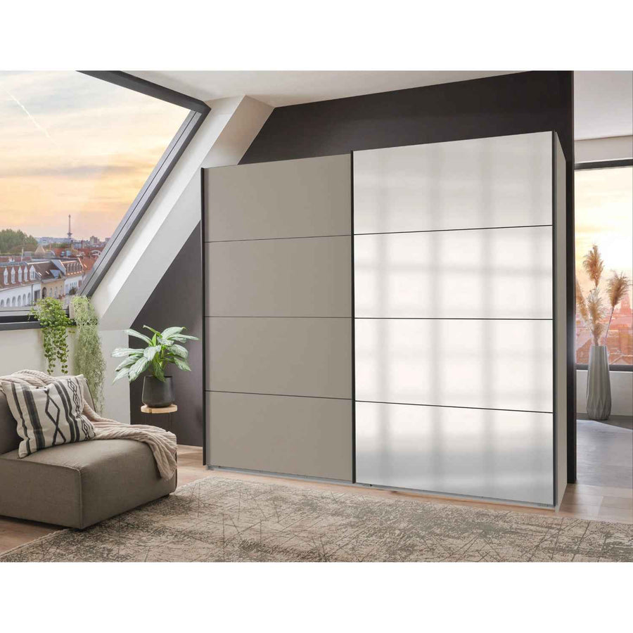 Arundel Sahara Grey 180cm Sliding Door Wardrobe with Mirror