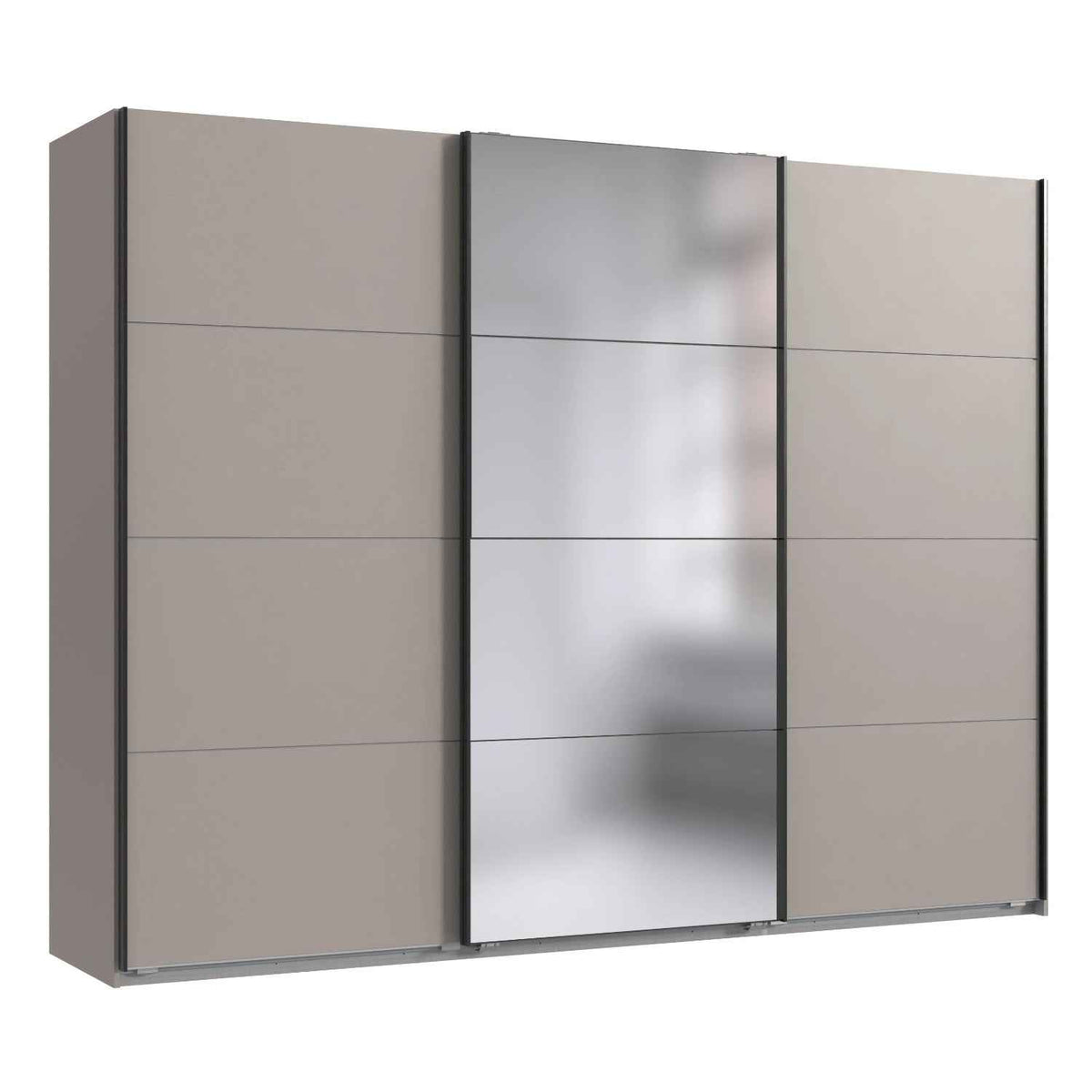 Arundel Sahara Grey 270cm Sliding Door Wardrobe with Mirror