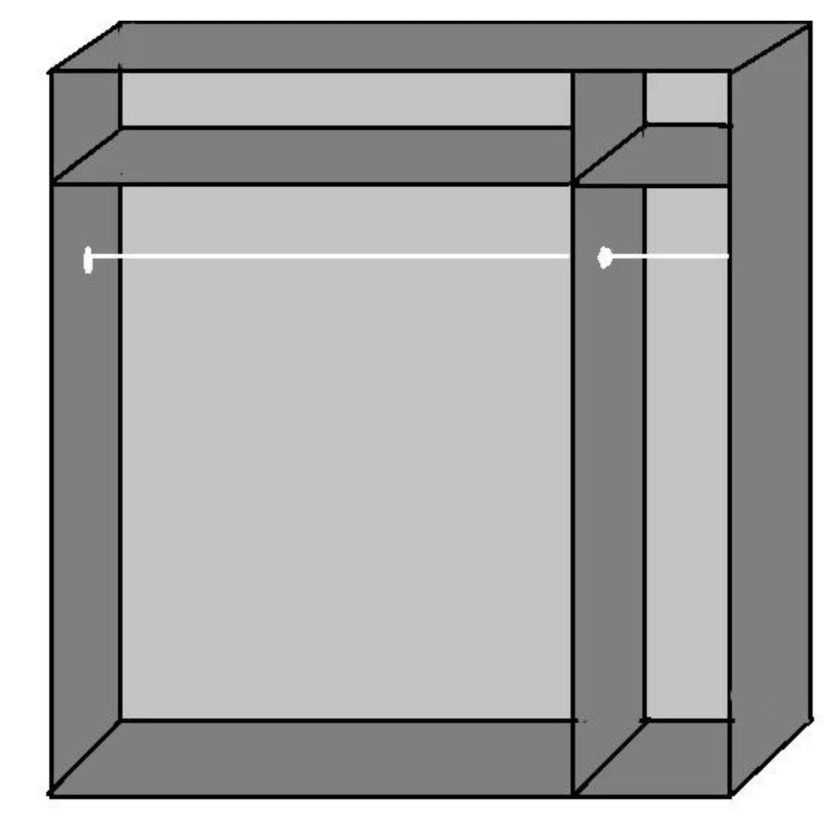 Arundel Sahara Grey 135cm Sliding Door Wardrobe with Mirror - image 5